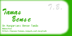 tamas bense business card